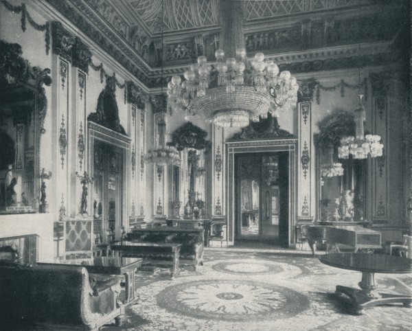 'The White Drawing-Room at Buckingham Palace', c1899, (1901). Artist: HN King.