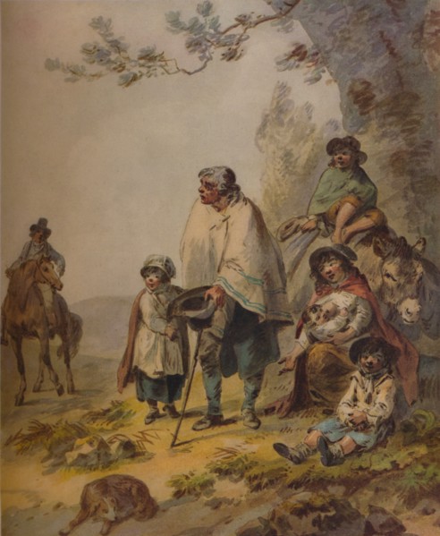 'Gipsy Beggars', c1795. Artist: Julius Caesar Ibbetson.