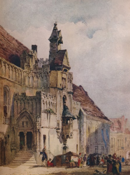'L' hotel de Ville, St Omer', 1867. Artist: Thomas Shotter Boys.