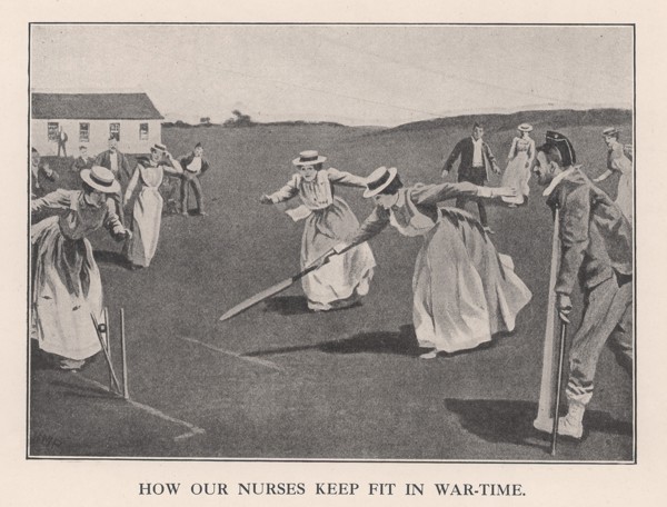 'How Our Nurses Keep Fit in War-Time', 1901 (1912). Artist: Unknown.