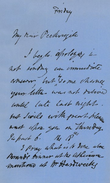 Letter from JMW Turner, c1840 (1904). Artist: JMW Turner.