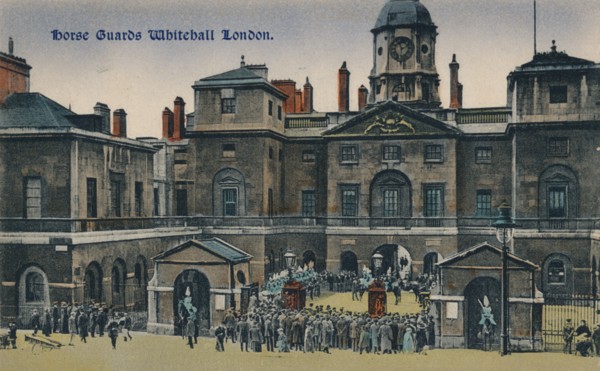 'Horse Guards Whitehall London', c1910.  Artist: Unknown.