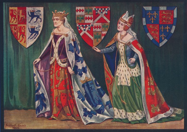 'Margaret, Princess of Wales, 1410. Joice, Lady Tiptoft, 1460', 1926. Artist: Herbert Norris.