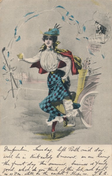 'Decorative Female Golfer 1', c1904. Artist: Unknown.
