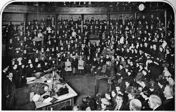 A lecture at the Royal Institution, London, c1903 (1903). Artist: Unknown.
