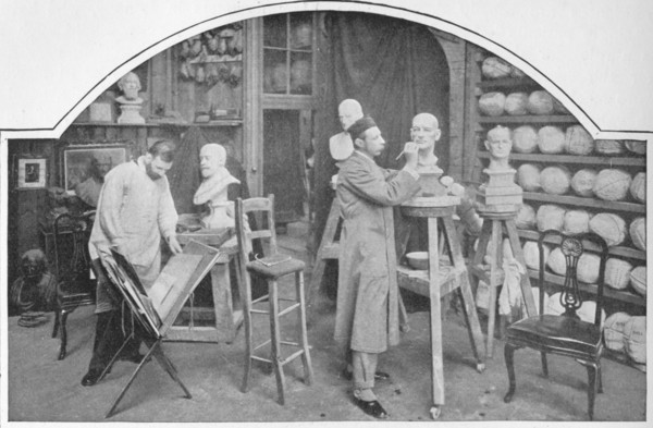 Preparing models at Madame Tussaud's, London, c1903 (1903). Artist: Unknown.