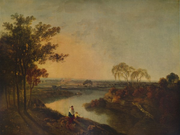 'An English River at Sunset, in the distance the Welsh hills', c1760, (1938). Artist: Richard Wilson.
