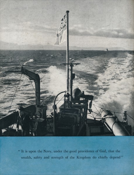 View from the stern of a British warship, c1940 (1943). Artist: Unknown.