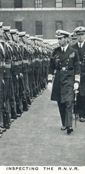 'Inspecting the RNVR', 1936 (1937). Artist: Unknown.