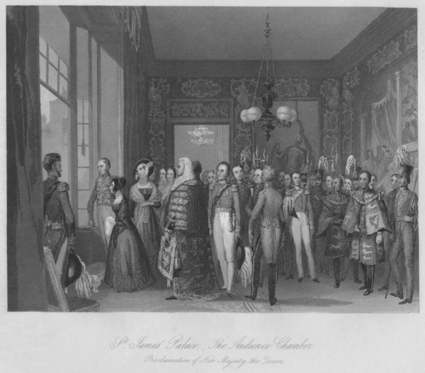 'St. James' Palace. The Audience Chamber', c1841. Artist: Henry Melville.