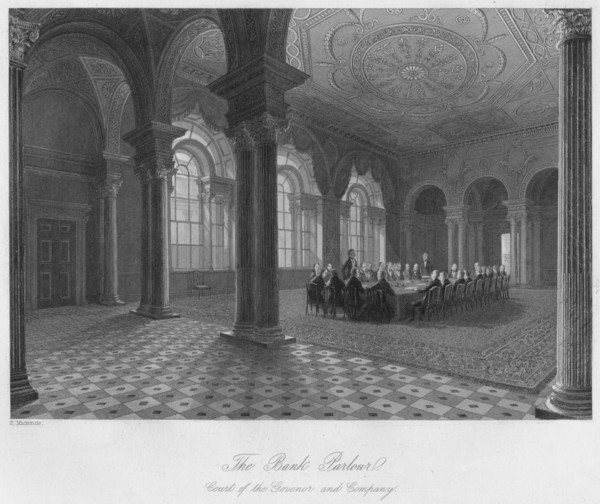 'The Bank Parlour. Court of the Governor and Company', c1841. Artist: Henry Melville.