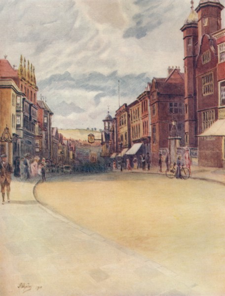 'High Street, Guildford', 1911, (1914). Artist: James S Ogilvy.