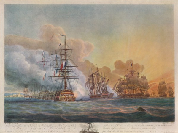 'Battle of the Nile', c1799. Artist: Nicholas Pocock.