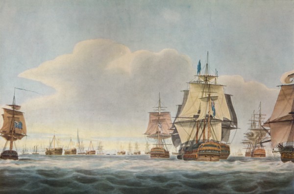 'Battle of Copenhagen', c1801. Artist: Nicholas Pocock.