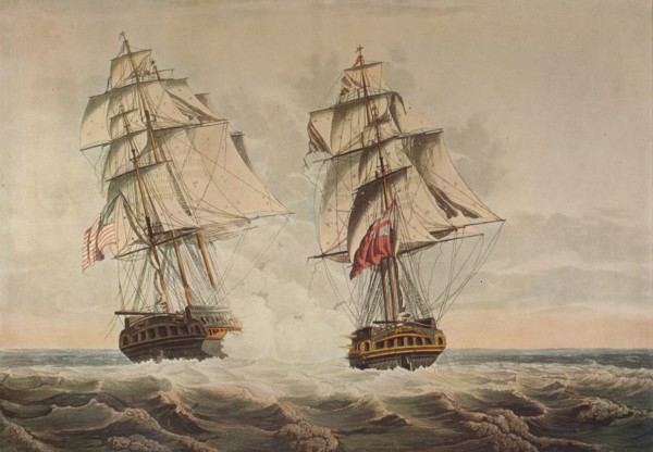 'Capture of the President', c1815. Artist: Thomas Buttersworth.