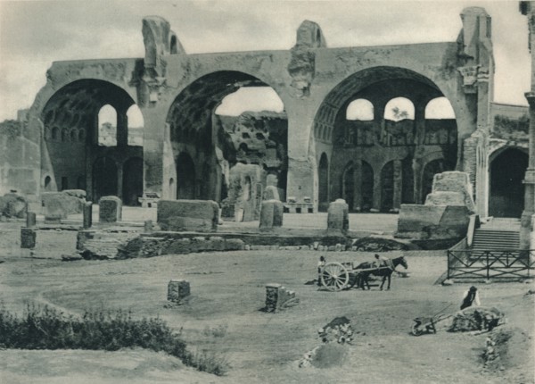 Basilica of Maxentius and Constantine in the Forum Romanum, Rome, Italy, 1927. Artist: Eugen Poppel.
