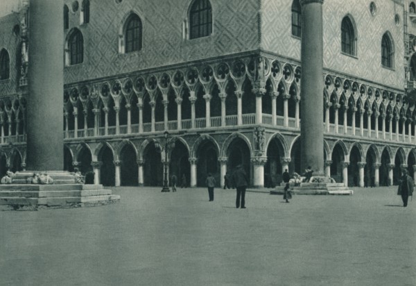 Corner of the Doge's Palace on the Piazzetta di San Marco, Venice, Italy, 1927. Artist: Eugen Poppel.