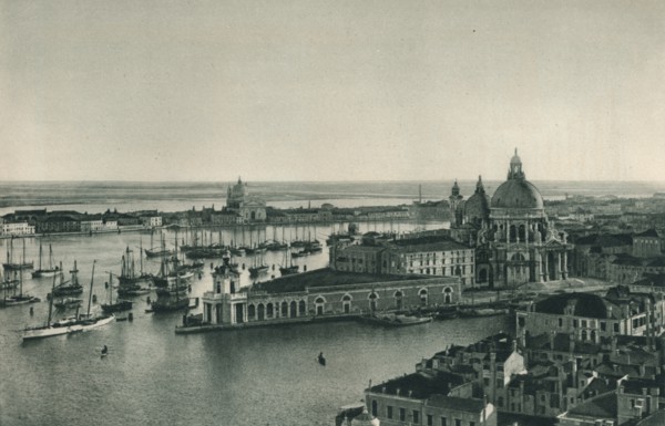Grand Canal and Church of Santa Maria della Salute, Venice, Italy, 1927. Artist: Eugen Poppel.