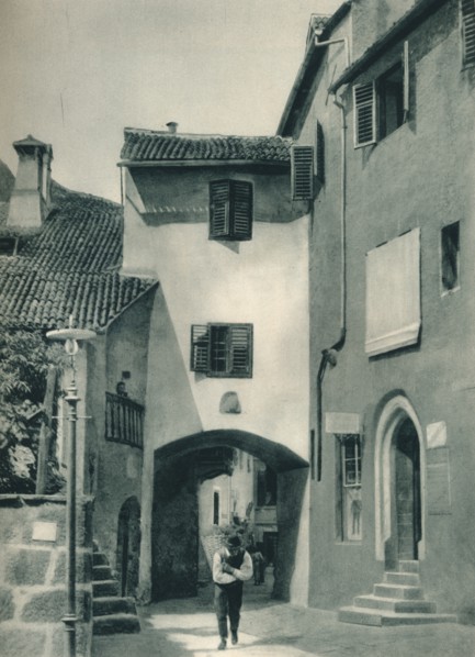 A quiet street, Merano, South Tyrol, Italy, 1927. Artist: Eugen Poppel.