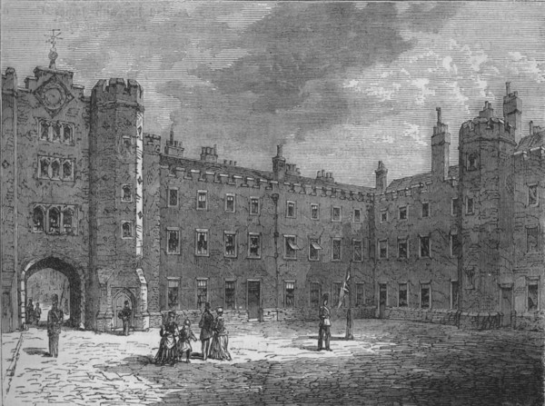 Courtyard of St James's Palace, Westminster, London, c1875 (1878). Creator: Unknown.