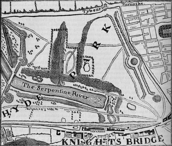Map of Hyde Park, London, 1748 (1878). Artist: John Pine.