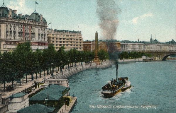 'The Victoria Embankment, London', 1907, (c1900-1930). Artist: Unknown.