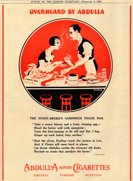 'Overheard by Abdulla - The Stony Broke's Sandwich Snack Bar', 1933. Artist: Unknown.