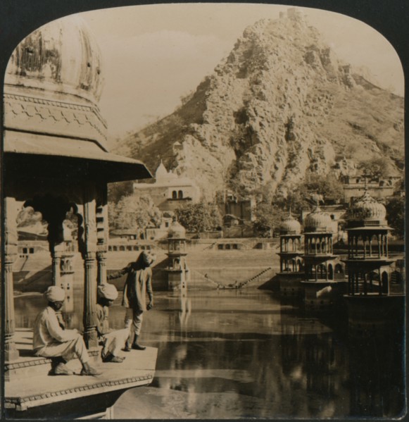 'Holy Tank of Alwar, surrounded with palaces and shrines, a scene of surpassing beauty, India', 1907 Artist: Unknown.