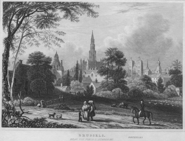 'Brussels, near the Porte D'Anderlecht', 1850. Artist: Shury & Son.