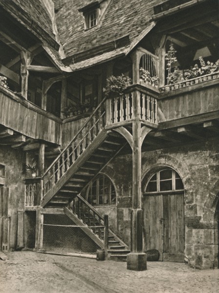 'Bamberg - Corner in the courtyard of the Old Residence', 1931. Artist: Kurt Hielscher.