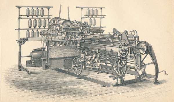 Self-Acting Mule. Sharp & Roberts Principle, by P. MacGregor, Manchester', 1874. Artist: GB Smith.