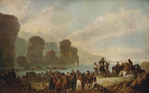 'Smugglers on the Irish Coast', 1808. Artist: Julius Caesar Ibbetson.