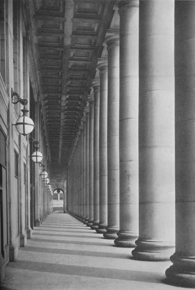 Portico facing Canal Street, Chicago Union Station, Illinois, 1926. Artist: Unknown.
