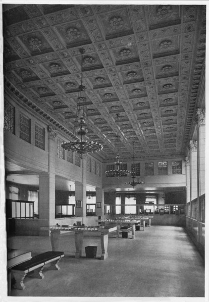 Main Banking Room, Security Bank of Chicago, Illinois, 1926. Artist: Unknown.