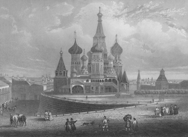 'Wassili Blagennoi or the Cathedral of St. Basil Moscow', c1850. Artist: Albert Henry Payne.