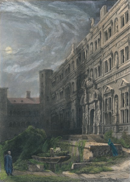 'The Great Court of Heidelberg', 1834. Artist: Henry Winkles.