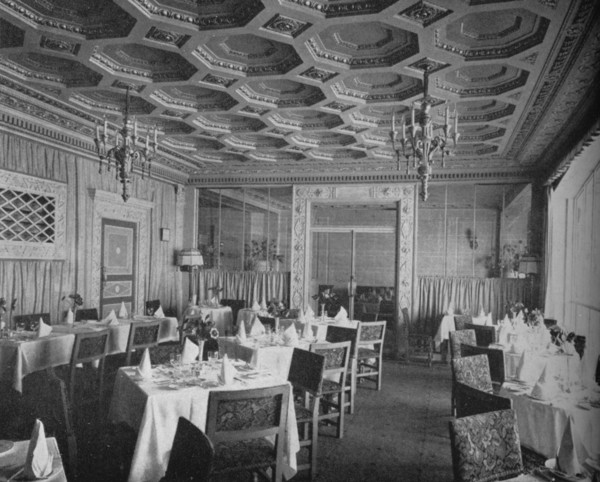 Regent Restaurant on balcony promenade level, Regent Theatre, Brighton, Sussex, 1922. Artist: Unknown.