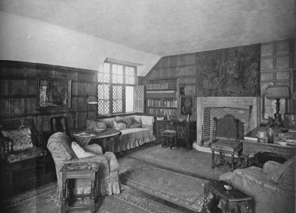 Living room, office and residence of Frederick Sterner, New York, 1922. Artist: Unknown.