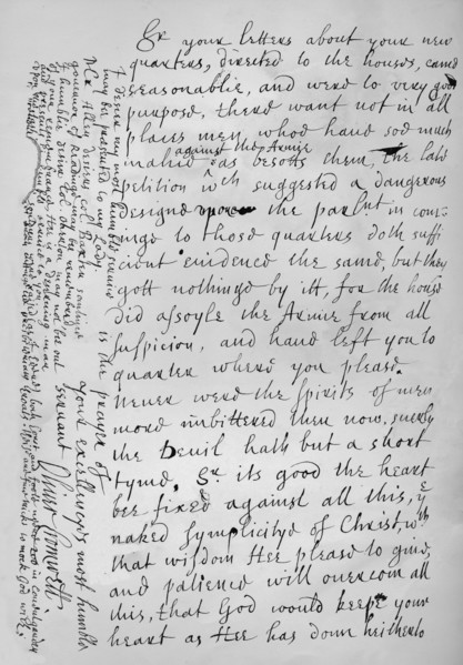 Letter from Oliver Cromwell, 17th Century (1899).  Artist: Oliver Cromwell.