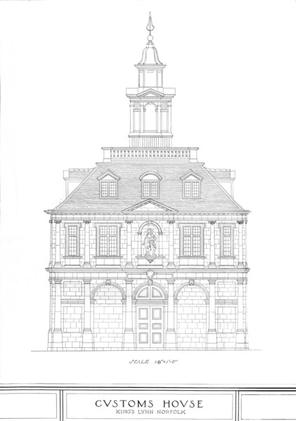 Custom House, King's Lynn, Norfolk, 1925. Artist: Unknown.