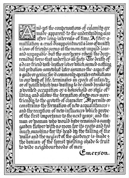 Compensations Quotation from Emerson', c1917, (1917). Artist: Ralph Waldo Emerson.