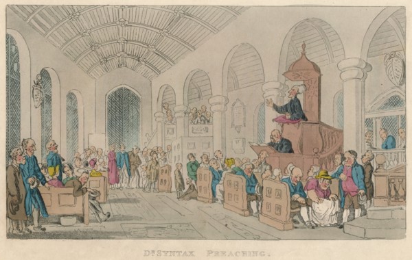 'Dr Syntax Preaching', 1820. Artist: Thomas Rowlandson.