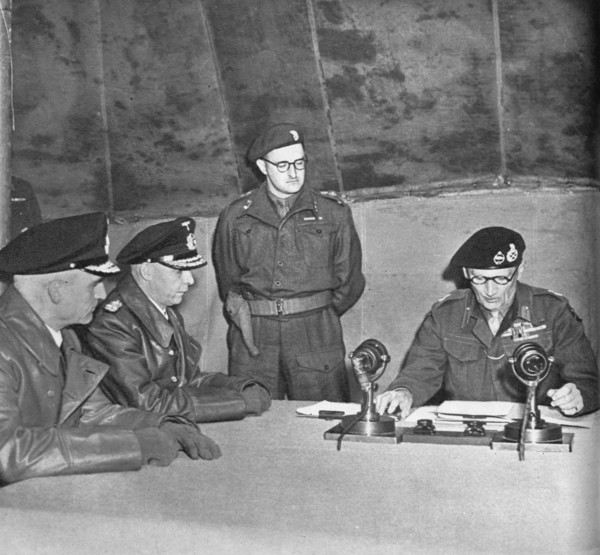 'F.M. Montgomery Receives the German Surrender', 1945 (1955). Artist: Unknown.