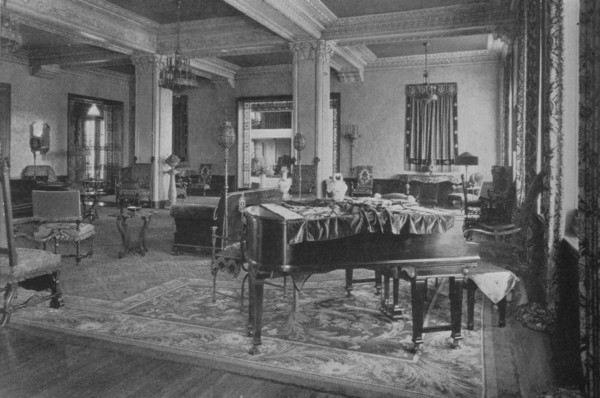 View of lounge, Gaylord Apartments, Los Angeles, California. 1924. Artist: Unknown.