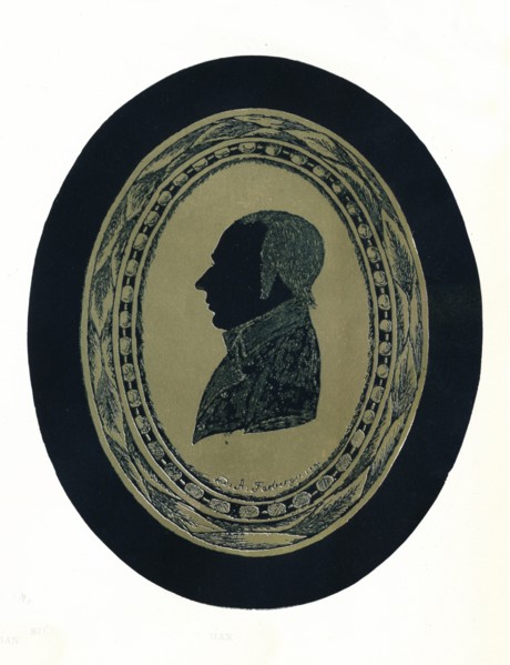 'Silhouette Portrait of a Man', 18th century, (1911). Artist: Farberger.