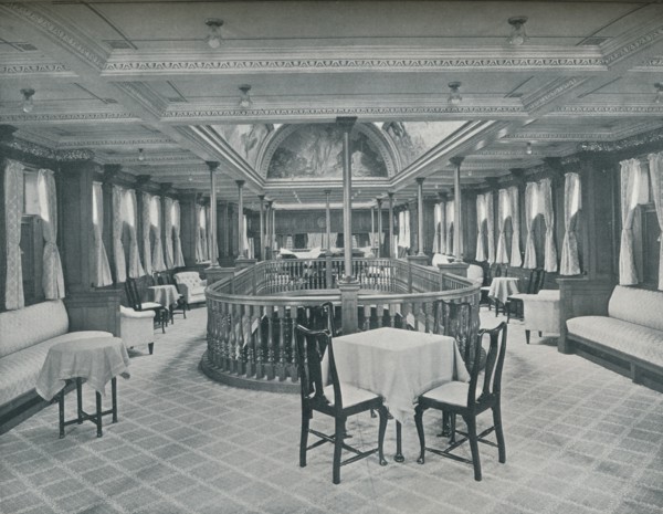 'The Music Salon, Looking Aft', 1911. Artist: Unknown.
