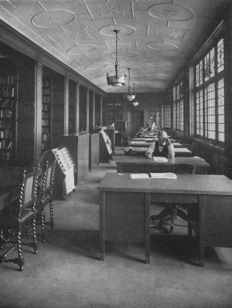 Library and editorial room, The Evening News Building, Detroit, Michigan, 1924. Artist: Unknown.