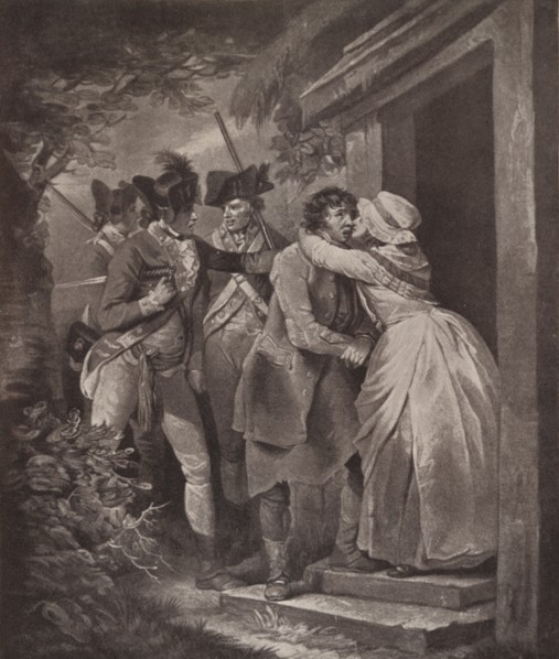 'Deserter Taking Leave of his Wife', 1791 (1909). Artist: George Keating.