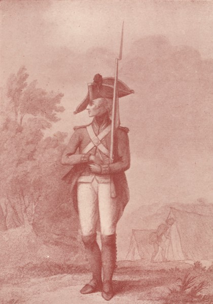 'Foot Soldier (1791)', 1791 (1909). Artist: Francois David Soiron.