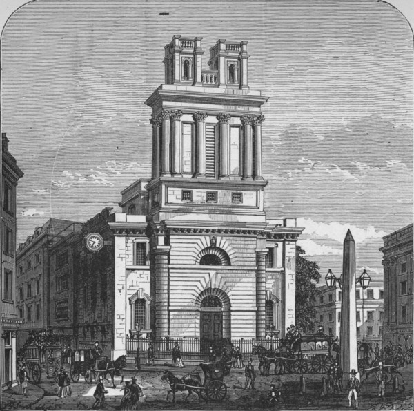 'St. Mary Woolnoth', 1890. Artist: Unknown.